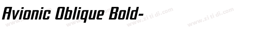 Avionic Oblique Bold字体转换 Avionic Oblique Bold字体转换
